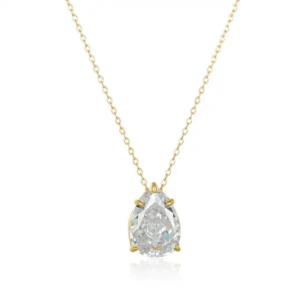 Big Geometric Tear Drop Colorful Necklace