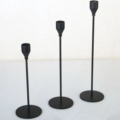 3Pcs/Set Metal Candle Holders Simple Golden Decoration Living Room
