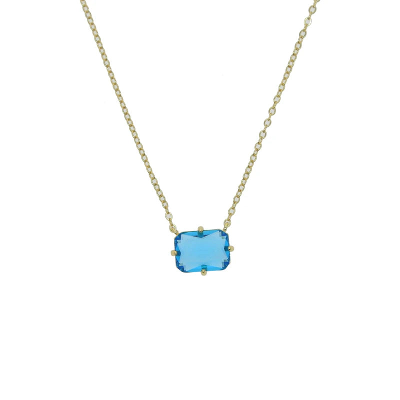 Big Geometric Tear Drop Colorful Necklace