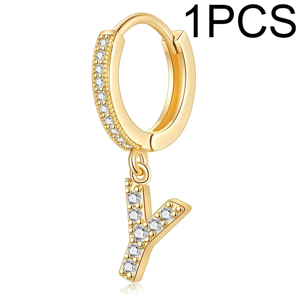 26 Letters Hoop Earrings (1pcs)