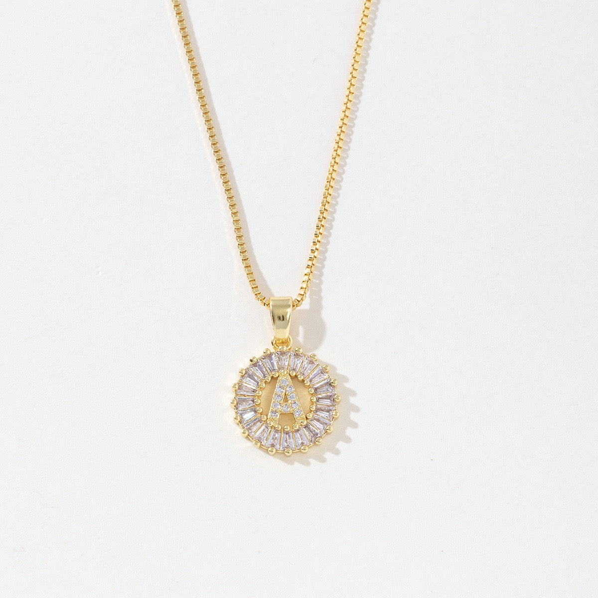 Initial Letter Pendant 26 Letters Charm Name Necklace