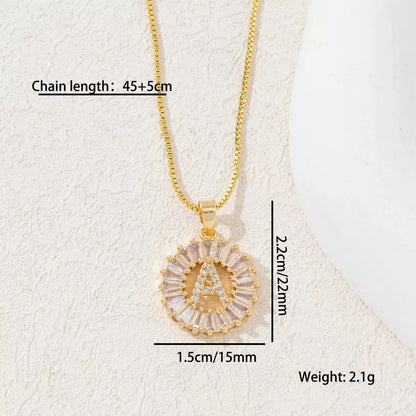 Initial Letter Pendant 26 Letters Charm Name Necklace