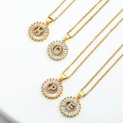 Initial Letter Pendant 26 Letters Charm Name Necklace