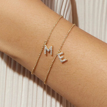 26 Letters Tiny Initial Bracelet