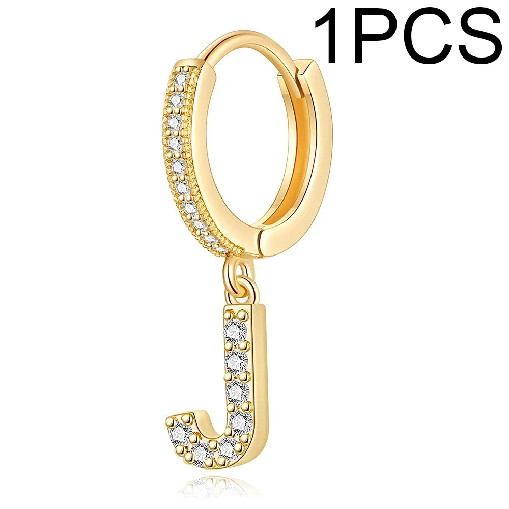 26 Letters Hoop Earrings (1pcs)