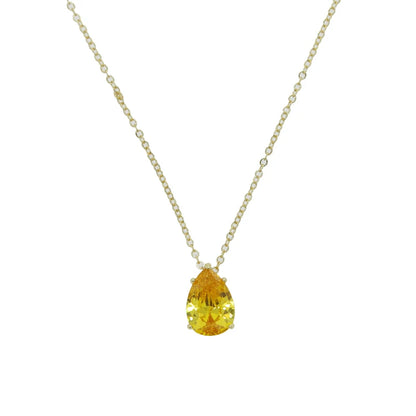 Big Geometric Tear Drop Colorful Necklace