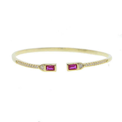 Color Open Cuff Bangle Bracelet