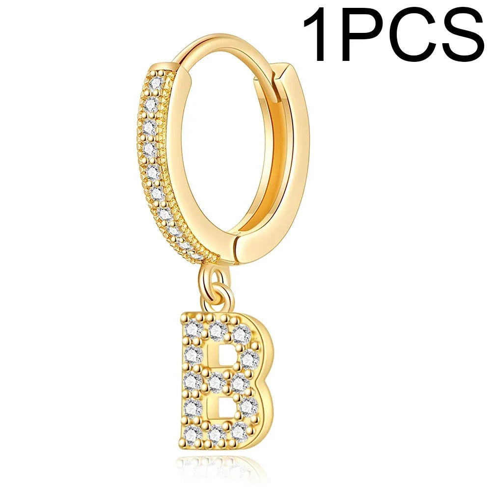 26 Letters Hoop Earrings (1pcs)