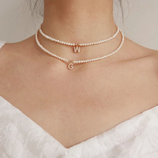 26 Letters Pearl Necklace