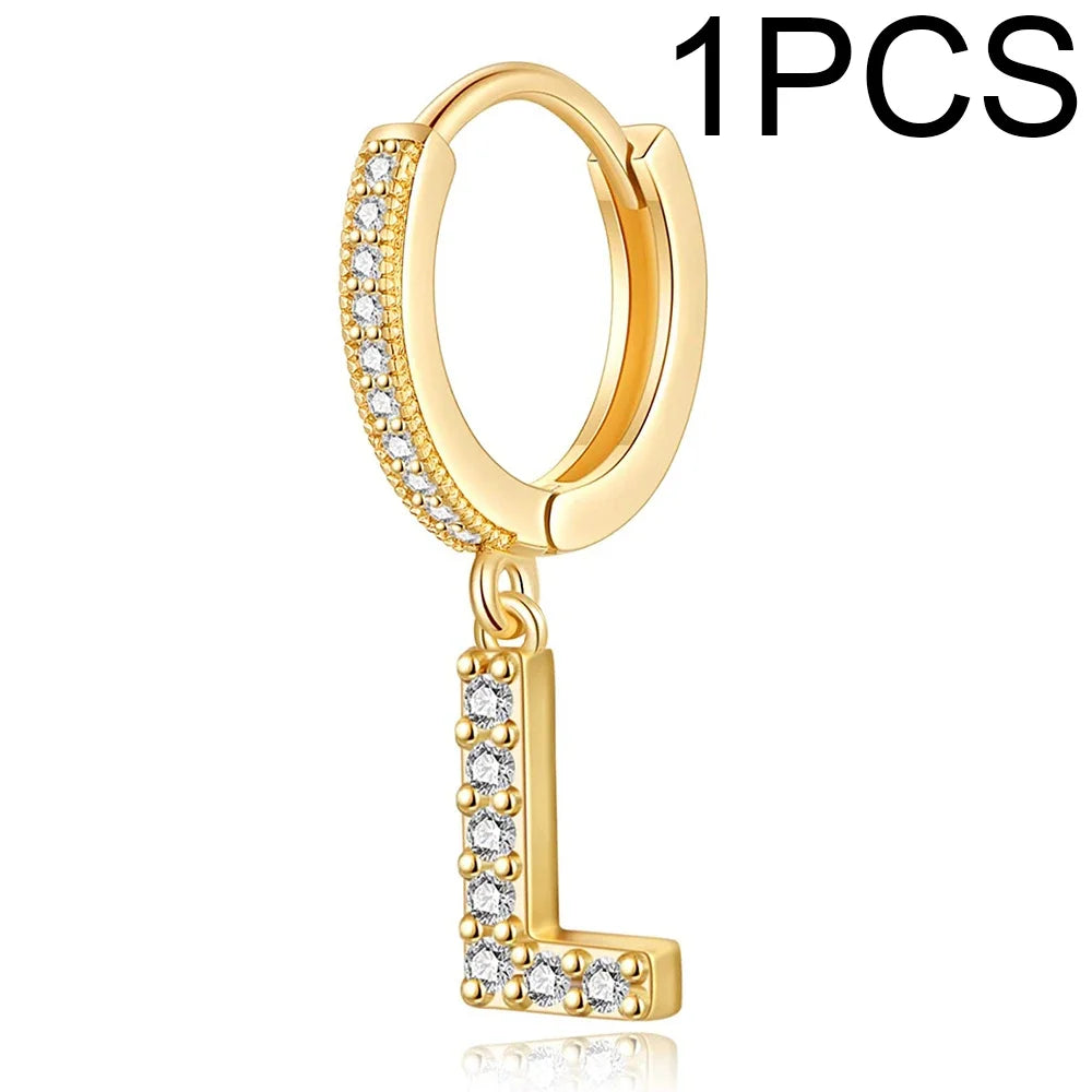 26 Letters Hoop Earrings (1pcs)