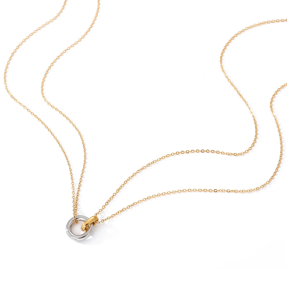 Classic Two-color Pendant Necklaces