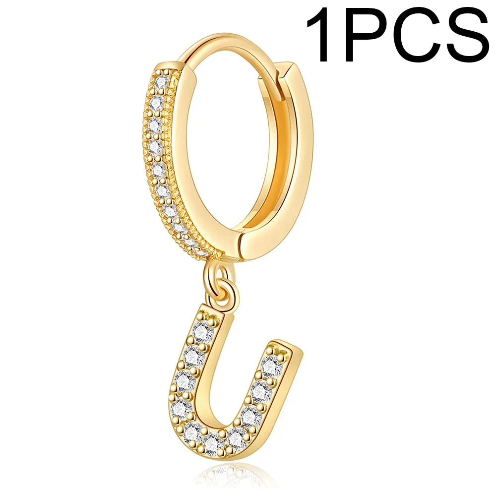 26 Letters Hoop Earrings (1pcs)