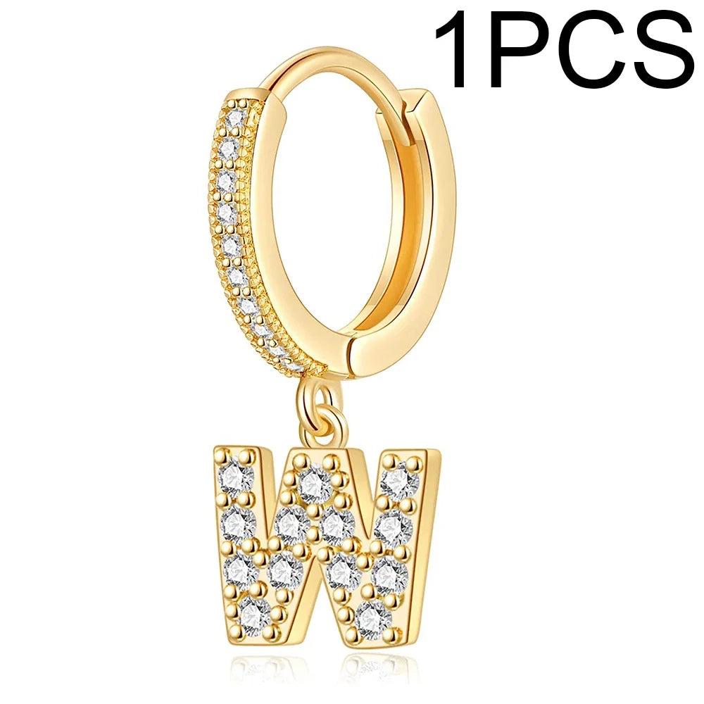26 Letters Hoop Earrings (1pcs)