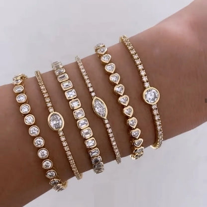 Geometric Tennis Bracelet