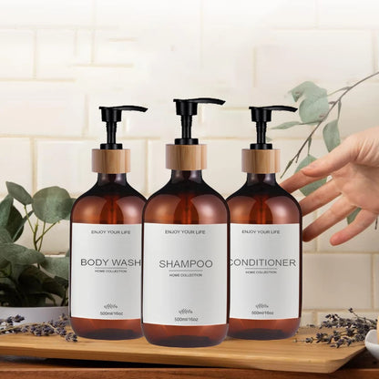 500ml Shampoo and Conditioner Bottles Dispenser