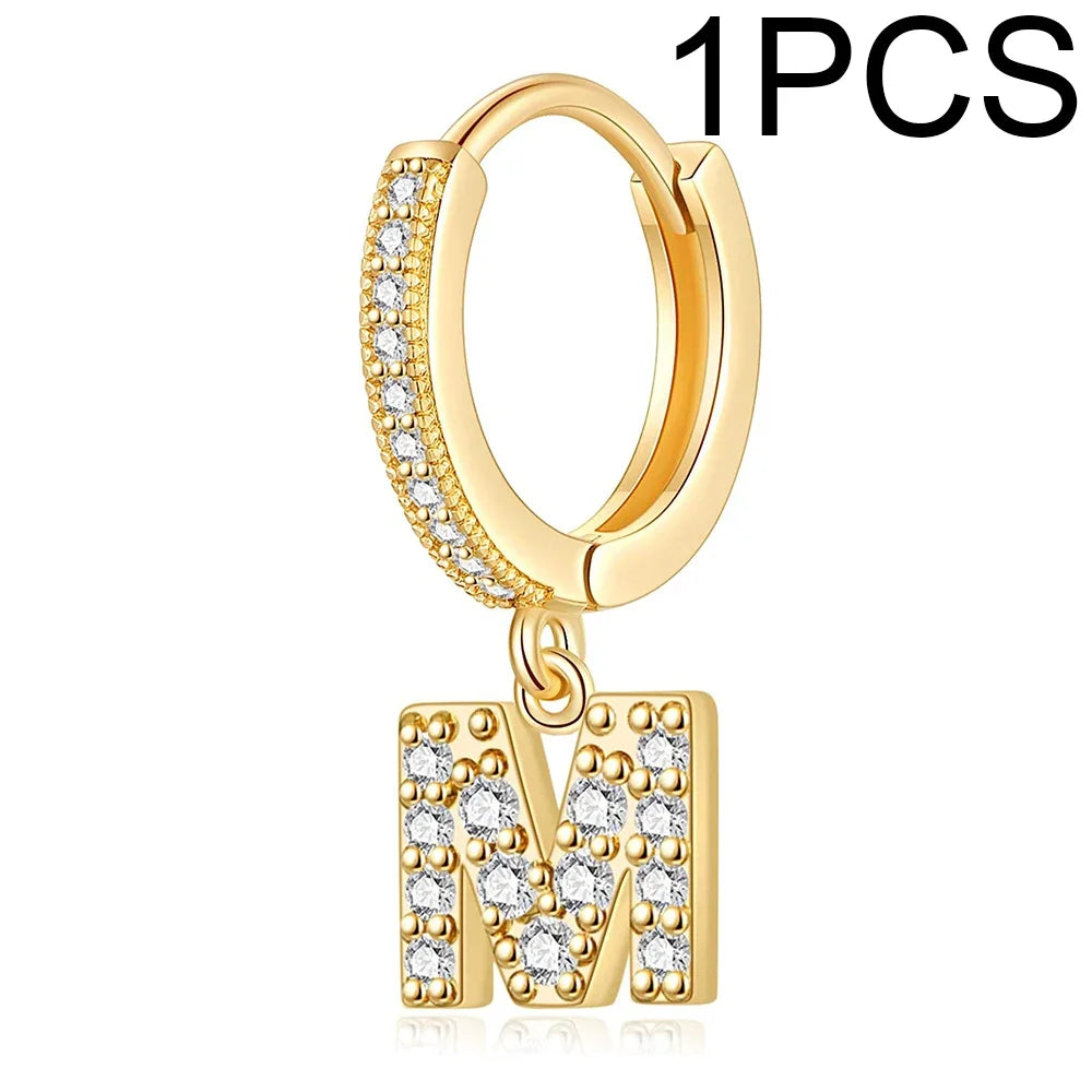 26 Letters Hoop Earrings (1pcs)