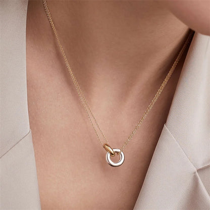 Classic Two-color Pendant Necklaces