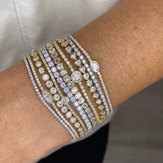 Geometric Tennis Bracelet