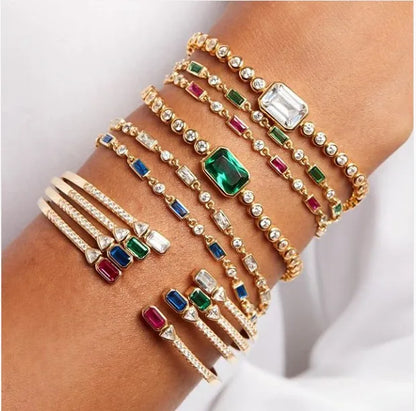 Color Open Cuff Bangle Bracelet