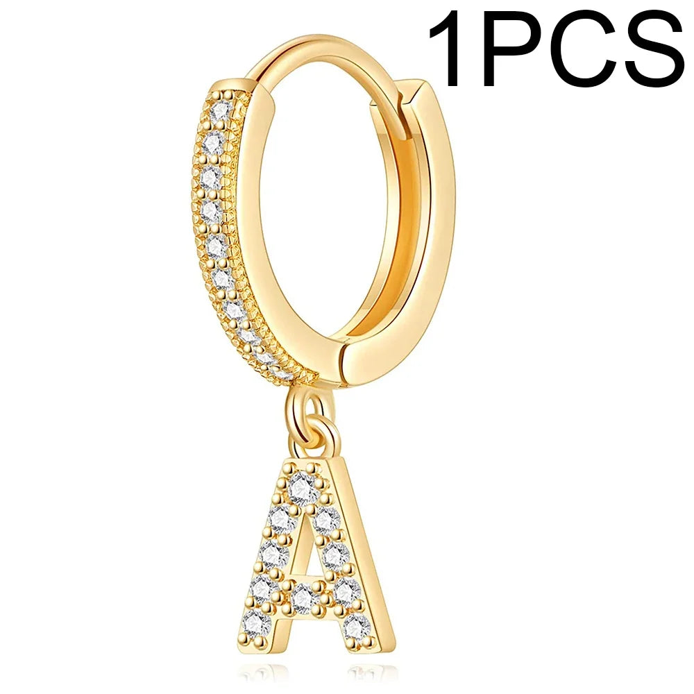 26 Letters Hoop Earrings (1pcs)