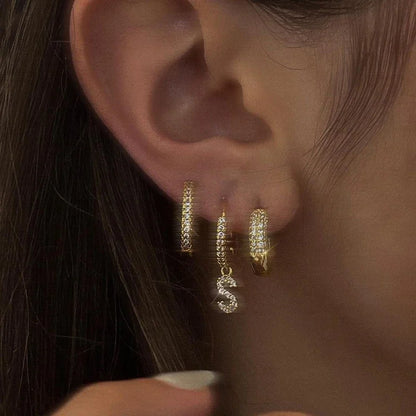 26 Letters Hoop Earrings (1pcs)