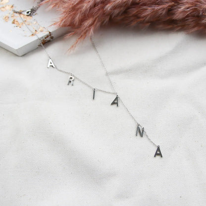 Name Necklace Customized DIY Titanium Steel Letter Accessories Collarbone Necklace
