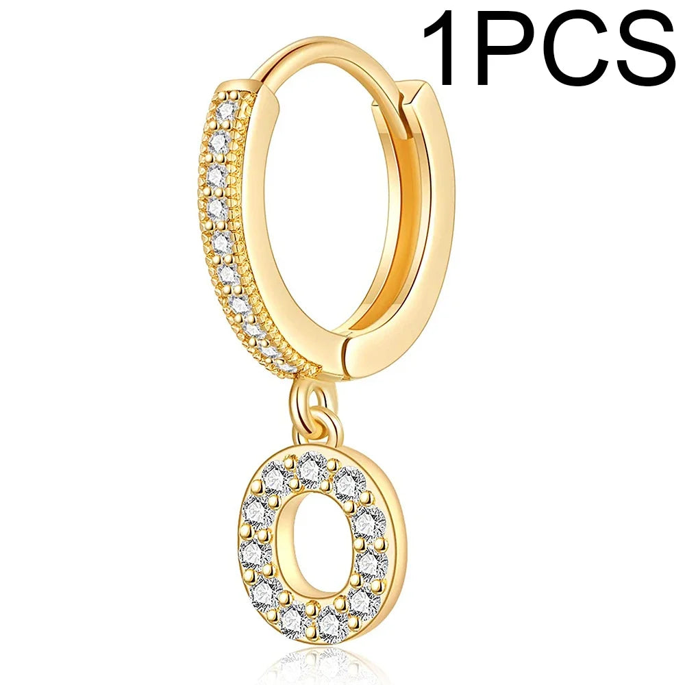 26 Letters Hoop Earrings (1pcs)