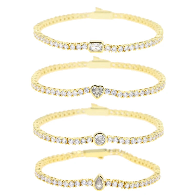 Geometric Tennis Bracelet