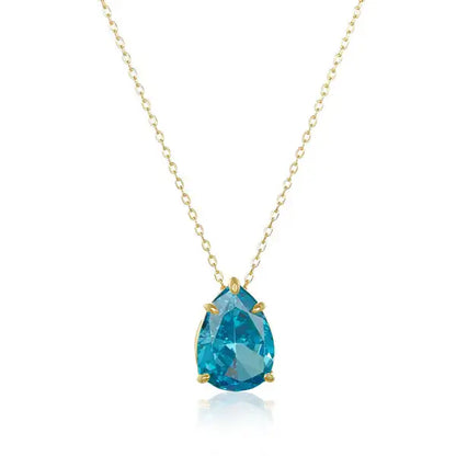 Big Geometric Tear Drop Colorful Necklace