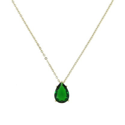 Big Geometric Tear Drop Colorful Necklace