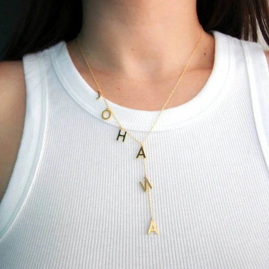 Name Necklace Customized DIY Titanium Steel Letter Accessories Collarbone Necklace