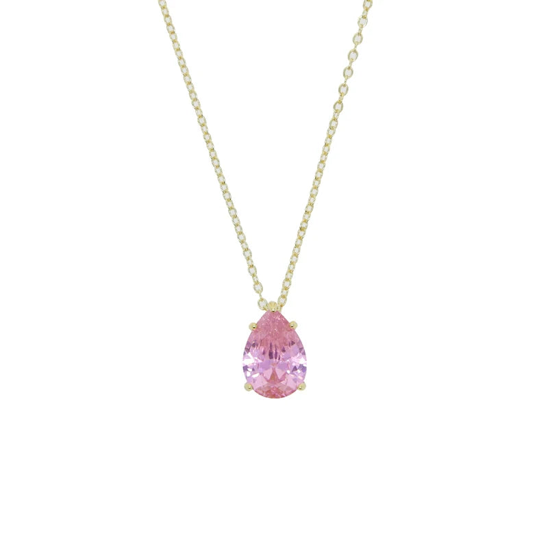 Big Geometric Tear Drop Colorful Necklace