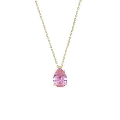 Big Geometric Tear Drop Colorful Necklace