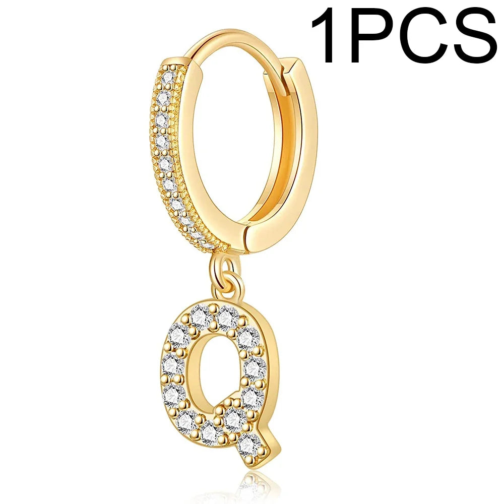 26 Letters Hoop Earrings (1pcs)