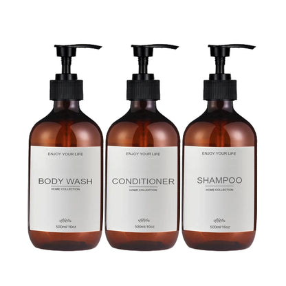 500ml Shampoo and Conditioner Bottles Dispenser