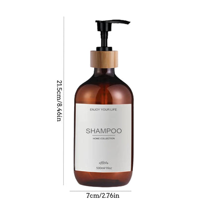 500ml Shampoo and Conditioner Bottles Dispenser
