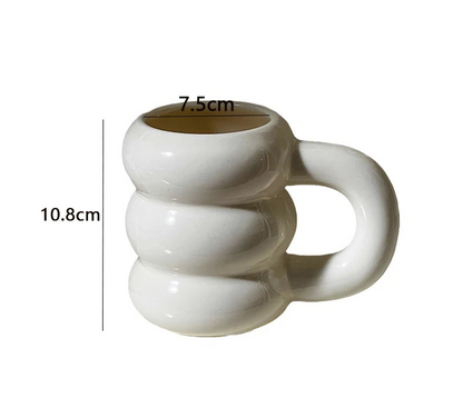 Cute Donut Ceramic Mug With Handle Nordic Style Coffee Cup