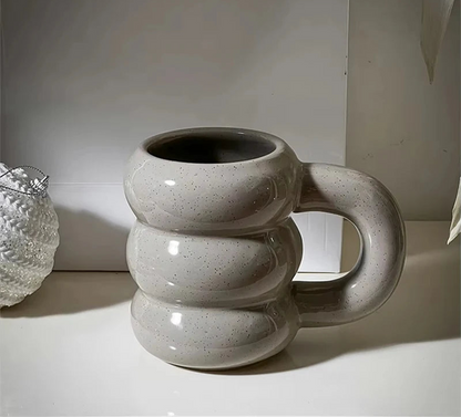 Cute Donut Ceramic Mug With Handle Nordic Style Coffee Cup